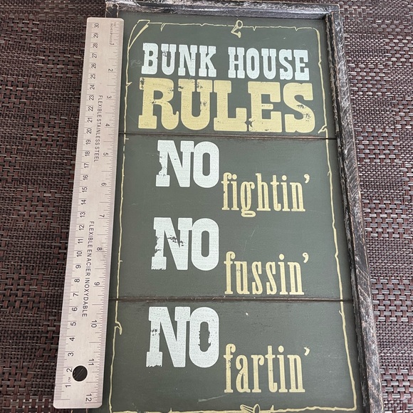 Bunk House Rules Sign - Picture 2 of 3